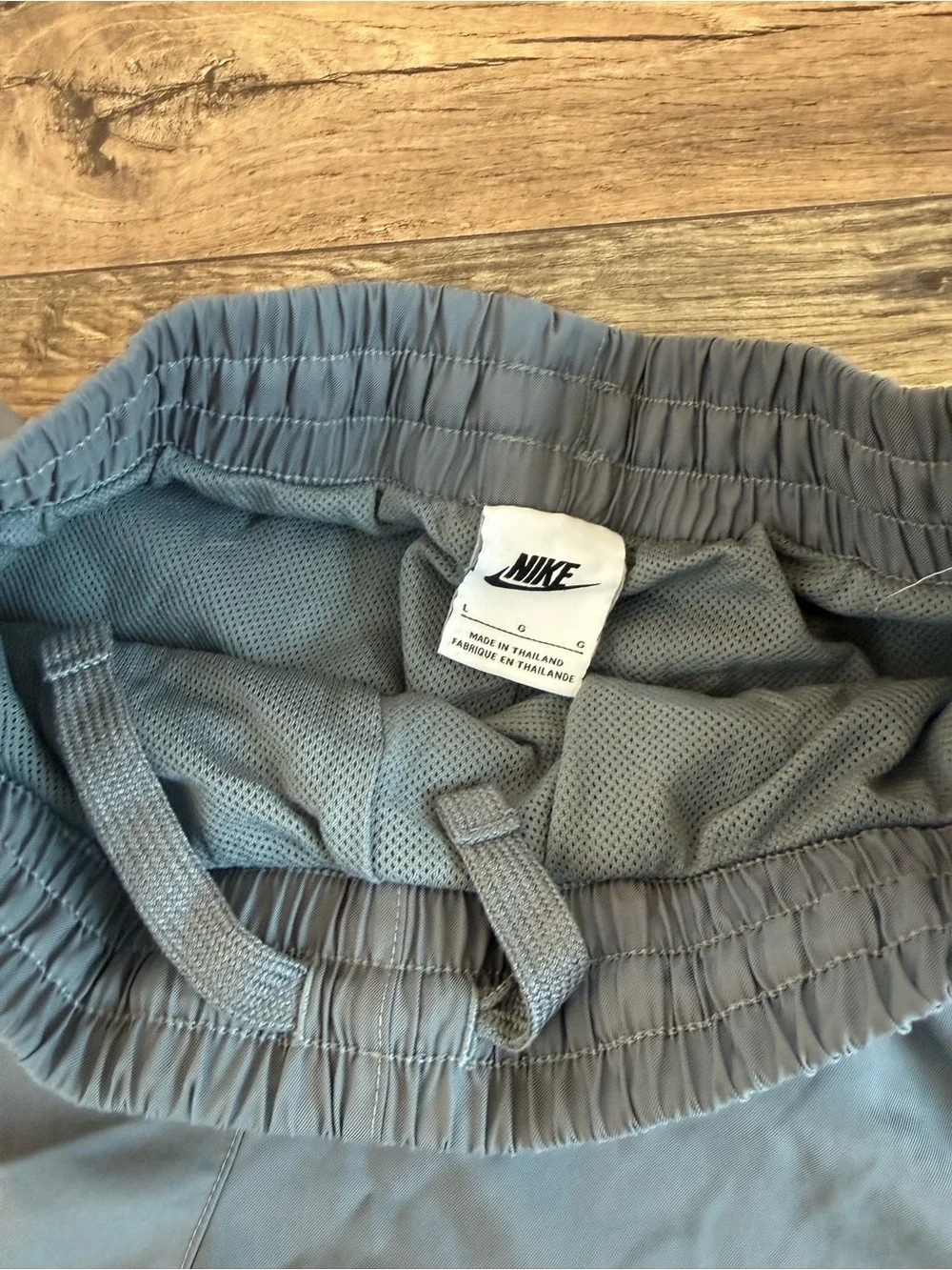 Nike Gray Kids Athletic Shorts with Large Logo